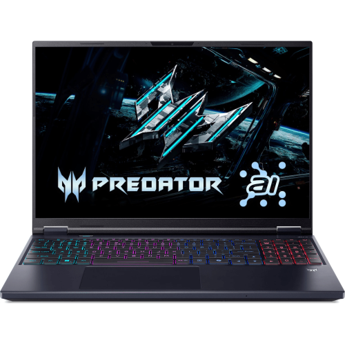 Ноутбук Acer Predator Helios Neo 16 AI/ PHN16-73/ 16" WQXGA 240Hz DCI-P3 100%/ Intel Core Ultra 9 275HX/ NVIDIA GeForce RTX 5070 Ti 12GB GDDR7/ 16GB DDR5 RAM/ 1024GB PCIe NVMe SSD/ Wi-Fi 6E + BT/ MicroSD/ 90Wh/ Black/ Без ОС