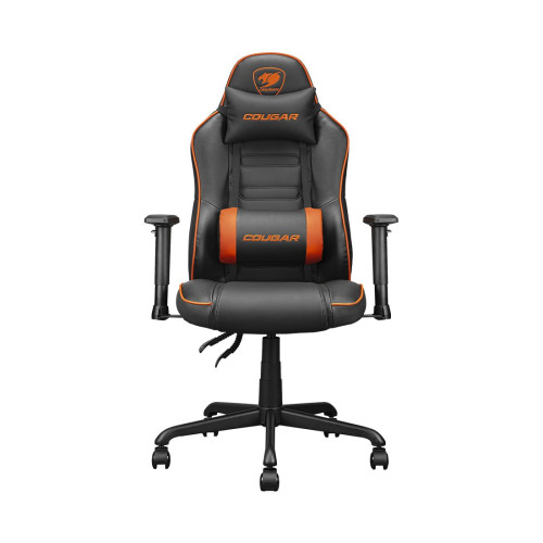 Игровое компьютерное кресло, Cougar, Fusion S, Искусственная кожа PU AIR, (Ш)54(71)*(Г)51*(В)114(122) см, Чёрно-Оранжевый
