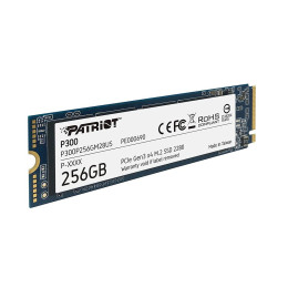 Твердотельный накопитель SSD, Patriot, P300 P300P256GM28, 256 GB, M.2 NVMe PCIe 3.0x4, 1700/1100 Мб/с