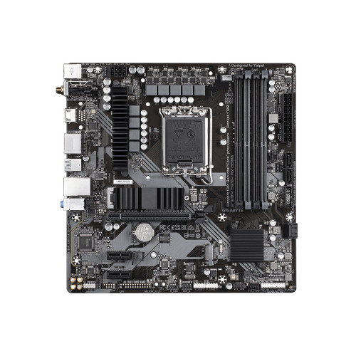 Материнская плата, Gigabyte, B760M DS3H AX DDR4 (4719331850869), LGA1700, iB760, 4xDDR4 2666/2933/3000/3200/5333(OC), 4xSATA3, 2xM.2 (PCI-E 4.0x4/x2), Raid, 2хDP, 1xHDMI, 1xPCI-Ex16, 2xPCI-Ex1, WiFi, mATX