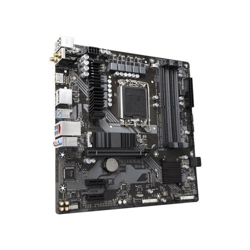 Материнская плата, Gigabyte, B760M DS3H AX DDR4 (4719331850869), LGA1700, iB760, 4xDDR4 2666/2933/3000/3200/5333(OC), 4xSATA3, 2xM.2 (PCI-E 4.0x4/x2), Raid, 2хDP, 1xHDMI, 1xPCI-Ex16, 2xPCI-Ex1, WiFi, mATX