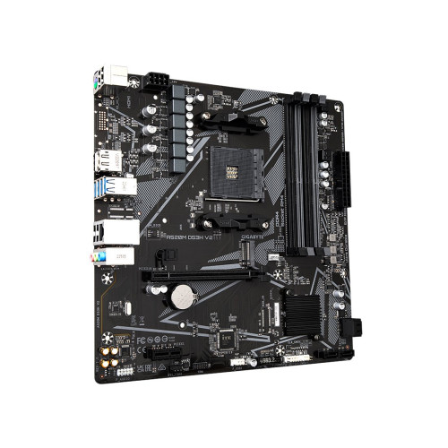 Материнская плата, Gigabyte, A520M DS3H V2 (4719331854690), AM4, А520, 4xDDR4 2400/2667/3200/4733(OC), 4xSATA3, 1xM.2 (PCIe 3.0 x4/x2), 1xHDMI, 1xDP, 1xPCI-Ex16, 1xPCI-Ex1, mATX