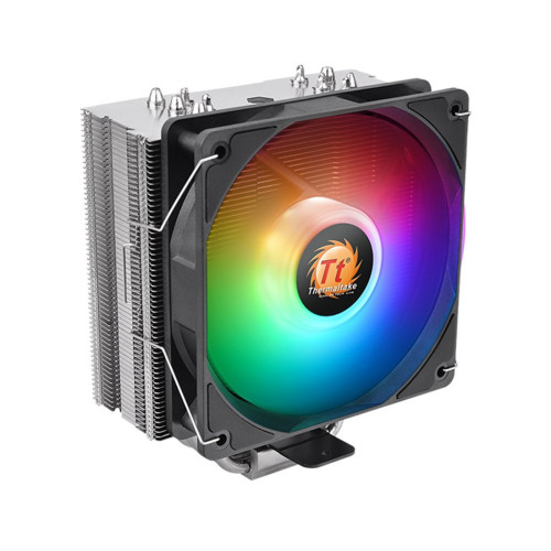 Кулер для процессора, Thermaltake, UX210 ARGB Sync, CL-P079-CA12SW-A, Intel 2066/2011/1366/1156/115x/775 и AMD AM4/FM2/FM1/AM3+/AM3/AM2+/AM2, TDP 150W, 120мм вентилятор, 500-1400 об/м, 72.3 CFM, 12-19 dB(A), 4pin, 160x140x102мм, Чёрный