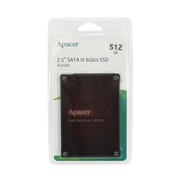 Твердотельный накопитель SSD, Apacer, AS350X AP512GAS350XR-1, 512 GB, SATA, 560/540 Мб/с