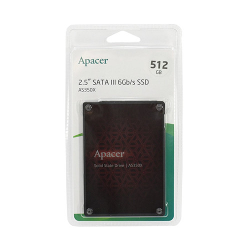 Твердотельный накопитель SSD, Apacer, AS350X AP512GAS350XR-1, 512 GB, SATA, 560/540 Мб/с