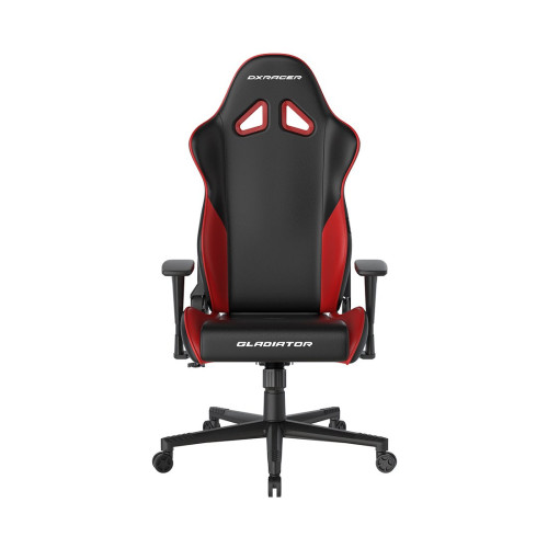 Игровое компьютерное кресло, DX Racer, GC/LGN23LTC/NR, Gladiator series, Рекомендуемый рост: до 190 см, Рекомендуемый вес: до 115 кг, Эко-кожа, Угол наклона до 135°, 3D подлокотники, Нейлоновая основа кресла, Механизм качания: топ-ган, Черно-Красный