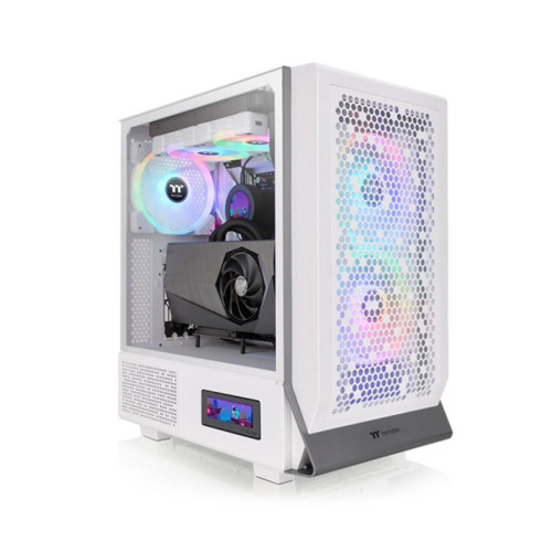 Компьютерный корпус, Thermaltake, Ceres 300 TG ARGB Snow, CA-1Y2-00M6WN-00, Mid Tower, Mini-ITX/M-ATX/ATX/E-ATX, USB 3.0*2/Type C*1, HD-Audio+Mic, 2*140 мм CT140 ARGB fan/1*140мм CT140, Высота процессорного кулера до 185мм, Длина VGA до 370 мм, 1*3.5"/2*2