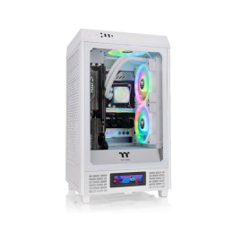 Компьютерный корпус, Thermaltake, The Tower 200 Snow, CA-1X9-00S6WN-00, Mini Tower, Mini-ITX, USB 3.0*2/Type C*1, HD-Audio+Mic, Кулер 2*140 мм, Высота процессорного кулера до 200 мм, Длина VGA до 380 мм, 2*3,5