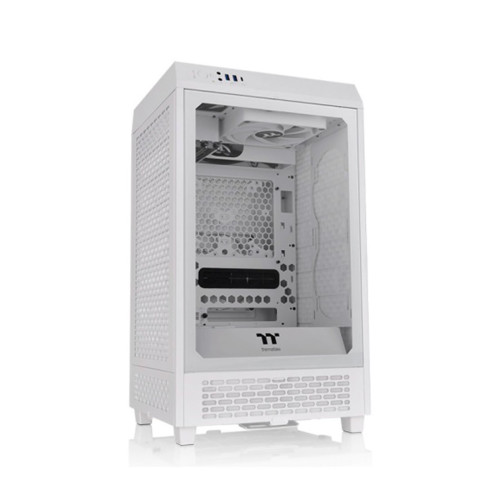 Компьютерный корпус, Thermaltake, The Tower 200 Snow, CA-1X9-00S6WN-00, Mini Tower, Mini-ITX, USB 3.0*2/Type C*1, HD-Audio+Mic, Кулер 2*140 мм, Высота процессорного кулера до 200 мм, Длина VGA до 380 мм, 2*3,5"/2*2,5", Сталь, 3мм Закаленное стекло*1, 280*