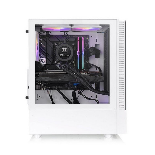 Компьютерный корпус, Thermaltake, View 200 TG ARGB, CA-1X3-00M6WN-00, Mid Tower, ATX/M-ATX/Mini ATX, USB3.0*2, HD-Audio, 3*120мм ARGB Lite fan, Высота кулерного процессора 166мм, Длина VGA до 300мм, 2*3,5"/3*2,5", Сталь, 3мм Закаленное стекло*1, Без Б/П,