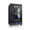 Компьютерный корпус, Thermaltake, The Tower 200, CA-1X9-00S1WN-00, Mini Tower, Mini-ITX, USB 3.0*2/Type C*1, HD-Audio+Mic, Кулер 2*140 мм, Высота процессорного кулера до 200 мм, Длина VGA до 380 мм, 2*3,5"/2*2,5", Сталь, 3мм Закаленное стекло*1, 280*300*5