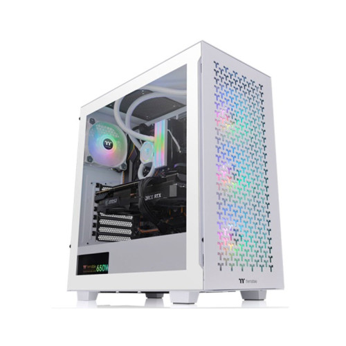 Компьютерный корпус, Thermaltake, V350 TG ARGB Air Snow, CA-1S3-00M6WN-03, Mid Tower, ATX/M-ATX/Mini-ITX, USB 3.2 (Gen 2) Type-C*1/USB 3.0*2, HD Audio, 3*120мм ARGB fan /1*120мм Turbo fan, Высота процессорного куллера до 160 мм, Длина VGA до 390 мм, 2*3.5