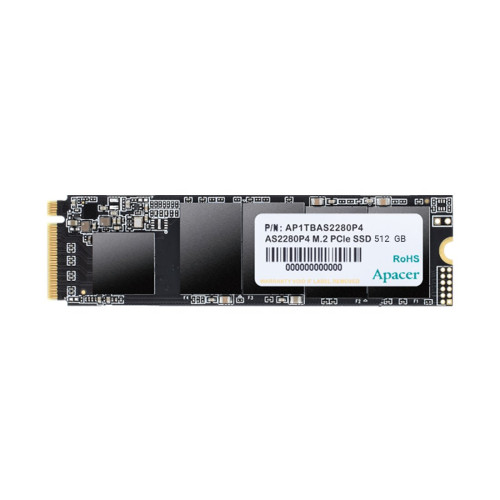 Твердотельный накопитель SSD, Apacer, AS2280P4 AP512GAS2280P4-1, 512 GB, M.2 NVMe PCIe 3.0x4, 2100/1500 Мб/с