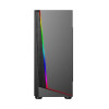 Компьютерный корпус, XG, Megatron, ATX, USB3.0*1/2.0*1, HD-Audio+Mic, Кулер 12см RGB, Высота процессорного кулера до 165мм, Длина VGA до 280мм, Сталь 0.5, Стеклянная боковая панель, 2*3.5"/2*2.5", RGB, 424x205x390мм, RGB, Чёрный, Без Б/П