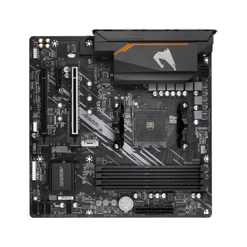 Материнская плата, Gigabyte, B550M AORUS ELITE (4719331809546), AM4, B550, 4xDDR4 3200, 4xSATA3, 2xM.2, RAID, 1xHDMI, 1хDVI-D, 2xPCI-Ex16, 1xPCI-Ex1, mATX