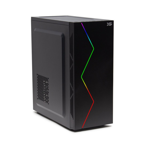 Компьютерный корпус, XG, Galaxy, ATX/Micro ATX, USB 2.0x2,HD-Audio+Mic, Высота процессорного кулера 150мм, Длина VGA до 330мм, 2*3.5"/2*2.5", Толщина 0.4мм, 340x180x410мм, RGB, Без Б/П, Черный