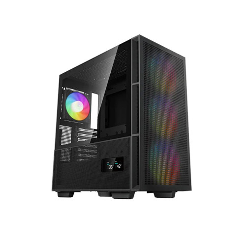 Компьютерный корпус, Deepcool, CH560 DIGITAL R-CH560-BKAPE4D-G-1, E-ATX/ATX/Micro ATX/Mini-ITX, USB 3.1*1/3.0*1, HD-Audio+Mic, Кулер 3*140см/120 ARGB, Высота процессорного кулера до 175мм, Длина VGA до 380мм, 2*3.5"/2+1*2.5", Сталь 0,6, 458х230х471мм, Без