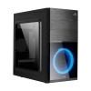 Компьютерный корпус, Aerocool, CS-105 Blue ACCS-PC09011.B1, Micro ATX/mini-ITX, USB 1*3.0/1*2.0, HD-Audio+Mic, Кулер 120мм LED, Высота процессорного кулера 148 мм, Длина VGA до 320мм, 1*5.25"/ 2*3.5"/1*2.5", 361x187x355мм, Без Б/П, Чёрный