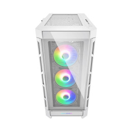 Компьютерный корпус, Cougar, Duoface Pro RGB (White) CGR-5AD1W-RGB, CEB/ATX/Micro ATX/Mini ITX, USB 1*Type C/2*3.0/1*2.0, HD-Audio+Mic, Кулер 3*12см ARGB/1*13см ARGB, Высота процессорного кулера до 190 мм, Длина VGA до 390мм, 2*3.5