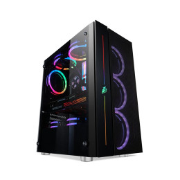 Компьютерный корпус, 1STPLAYER, B7-BK-4M3C4, BLACK.SIR B7-BK-4M3C4, Mid-Tower, ATX/M-ATX/M-ITX, USB3.0*1, USB2.0*2, HD AUDIO+Mic, 4*120мм M3 ARGB вентилятор, Высота процессорного кулера до 165мм, Длина VGA до 315мм, 2*3,5/2*2,5, Сталь/Пластик/Закаленное с