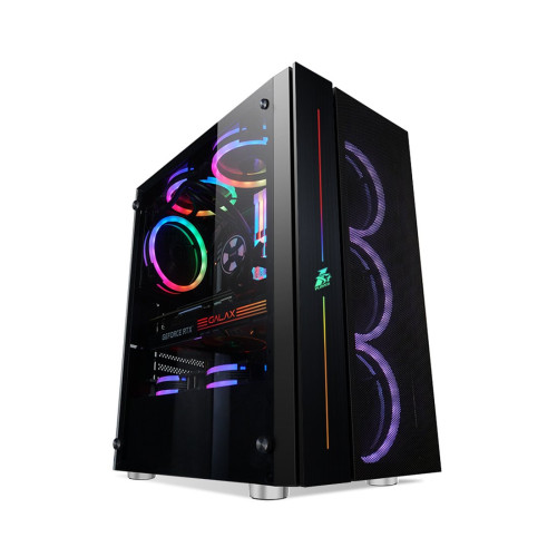 Компьютерный корпус, 1STPLAYER, B7-BK-4M3C4, BLACK.SIR B7-BK-4M3C4, Mid-Tower, ATX/M-ATX/M-ITX, USB3.0*1, USB2.0*2, HD AUDIO+Mic, 4*120мм M3 ARGB вентилятор, Высота процессорного кулера до 165мм, Длина VGA до 315мм, 2*3,5/2*2,5, Сталь/Пластик/Закаленное с
