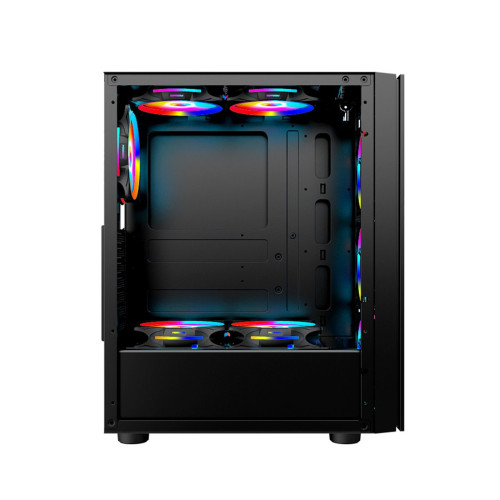 Компьютерный корпус, 1STPLAYER, B7-BK-4M3C4, BLACK.SIR B7-BK-4M3C4, Mid-Tower, ATX/M-ATX/M-ITX, USB3.0*1, USB2.0*2, HD AUDIO+Mic, 4*120мм M3 ARGB вентилятор, Высота процессорного кулера до 165мм, Длина VGA до 315мм, 2*3,5/2*2,5, Сталь/Пластик/Закаленное с