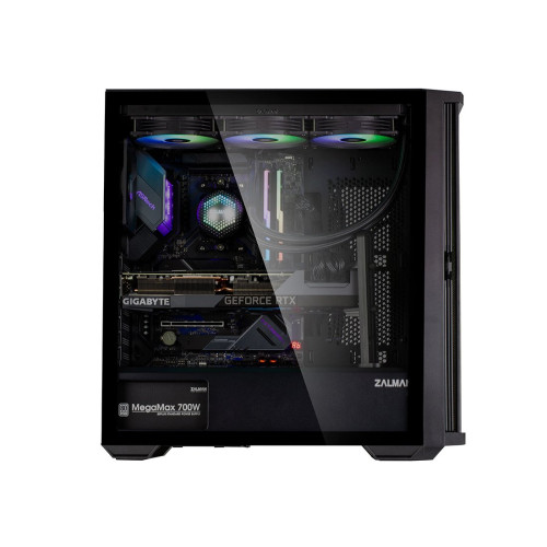 Компьютерный корпус, Zalman, Z10 , Mid Tower, ATX / mATX / Mini-ITX, 2*USB 3.0, 1*USB Type-C, HD Audio/Mic, Кулер 3*14см/ 1*12см Black, Высота процессорного кулера 173мм, Длина VGA до 395 мм, Количество отсеков 2*3.5"/2*2.5", 481*220*488 мм, Без Б/П, Черн