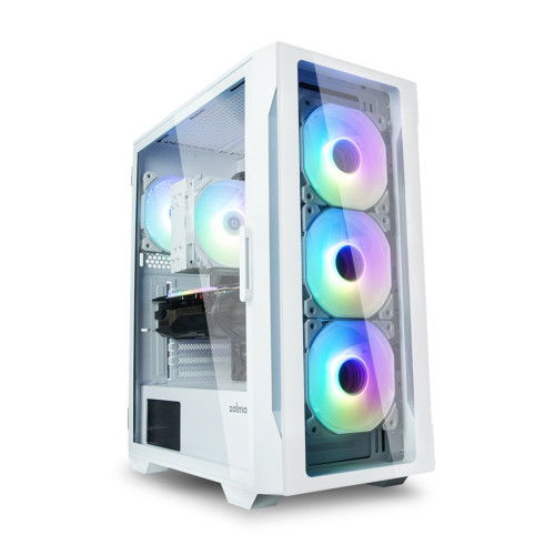 Компьютерный корпус, Zalman, i3 NEO TG White, Mid Tower, ATX / mATX / Mini-ITX, USB 3.0*2/2.0*1, Audio/Mic, Кулер 4*12см ARGB, Высота процессорного куллера до 162мм, Длина VGA до 355 мм, Количество отсеков 2*3.5"/3*2.5", 415*219*484мм, Без Б/П, Белый