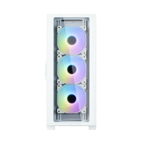 Компьютерный корпус, Zalman, i3 NEO TG White, Mid Tower, ATX / mATX / Mini-ITX, USB 3.0*2/2.0*1, Audio/Mic, Кулер 4*12см ARGB, Высота процессорного куллера до 162мм, Длина VGA до 355 мм, Количество отсеков 2*3.5"/3*2.5", 415*219*484мм, Без Б/П, Белый