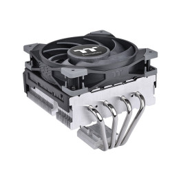 Кулер для процессора,Thermaltake, Toughair 110 CPU, CL-P073-AL12BL-A, Intel LGA 1700/1200/1156/115x и AMD AM4/AM3+/AM3/AM2+/AM2/FM2/FM1, TDP 140W, 120мм вентилятор, 500-2000 об.мин, 58.35 CFM, 23.6 dB(A), 4pin, 137.7x123.6x114.1мм, Серебристый