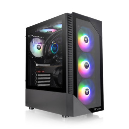 Компьютерный корпус, Thermaltake, View 200 TG Black ARGB, CA-1X3-00M1WN-00, Mid Tower, ATX/M-ATX/Mini ATX, USB3.0*2, HD-Audio, 3*120мм ARGB Lite fan, Высота кулерного процессора 166мм, Длина VGA до 300мм, 2*3,5