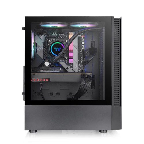 Компьютерный корпус, Thermaltake, View 200 TG Black ARGB, CA-1X3-00M1WN-00, Mid Tower, ATX/M-ATX/Mini ATX, USB3.0*2, HD-Audio, 3*120мм ARGB Lite fan, Высота кулерного процессора 166мм, Длина VGA до 300мм, 2*3,5"/3*2,5", Сталь, 3мм Закаленное стекло*1, Без