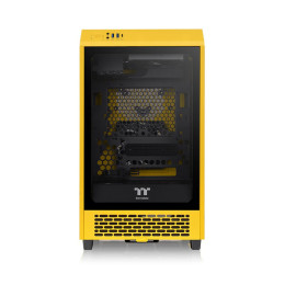 Компьютерный корпус, Thermaltake, The Tower 200 Bumblebee, CA-1X9-00S4WN-00, Mini Tower, Mini-ITX, USB 3.0*2/Type C*1, HD-Audio+Mic, Кулер 2*140 мм, Высота процессорного кулера до 200 мм, Длина VGA до 380 мм, 2*3,5