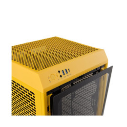 Компьютерный корпус, Thermaltake, The Tower 200 Bumblebee, CA-1X9-00S4WN-00, Mini Tower, Mini-ITX, USB 3.0*2/Type C*1, HD-Audio+Mic, Кулер 2*140 мм, Высота процессорного кулера до 200 мм, Длина VGA до 380 мм, 2*3,5