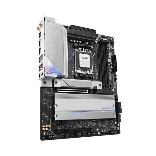 Материнская плата, Gigabyte, B650 AERO G (4719331848972), AM5, B650, 4xDDR5 4400/4800/5200/6667(OC), 4xSATA3, 3xM.2, RAID, 1xHDMI, 2xPCI-Ex16, 1xPCI-Ex1, WiFi, ATX