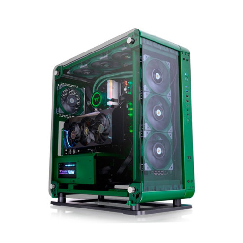 Компьютерный корпус, Thermaltake, Core P6 TG Racing Green, CA-1V2-00MCWN-00, Mid Tower, ATX/M-ATX/Mini-ITX/CEB, Type-C*1, USB 3.0*2, USB 2.0*2, HD Audio, Высота процессорного куллера до 180мм, Длина VGA до 458мм, 4*3,5"/8*2,5", Сталь, 3*Закаленное стекло