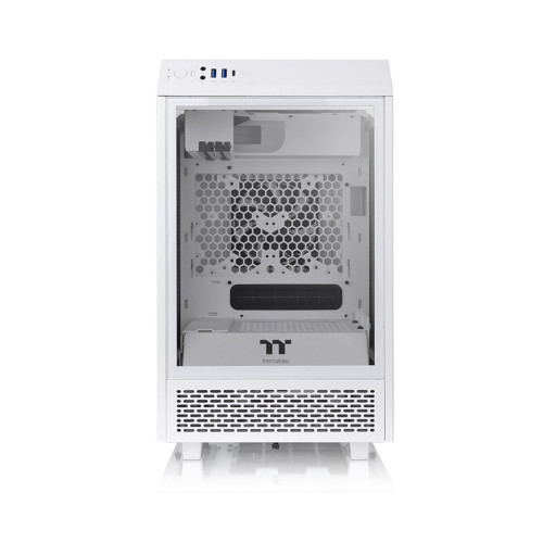 Компьютерный корпус, Thermaltake, The Tower 100 Snow, CA-1R3-00S6WN-00, Mini Tower, Mini-ITX, USB 3.2 (Gen 2) Type-C*1, USB 3.0*2, 2*120 мм, 2*2,5"/2*3,5", Максимальная длина видеокарты 330мм, Максимальная высота процессорного кулера 190мм, Сталь, Закален