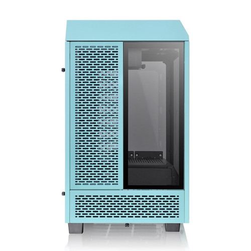 Компьютерный корпус, Thermaltake, The Tower 100 Turquoise, CA-1R3-00SBWN-00, Mini Tower, Mini-ITX, USB 3.2 (Gen 2) Type-C*1, USB 3.0*2, 2*120 мм, 2*2,5"/2*3,5", Максимальная длина видеокарты 330мм, Максимальная высота процессорного кулера 190мм, Сталь, За