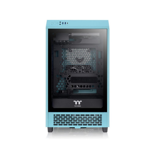 Компьютерный корпус, Thermaltake, The Tower 200, CA-1X9-00SBWN-00, Mini Tower, Mini-ITX, USB 3.0*2/Type C*1, HD-Audio+Mic, Кулер 2*140 мм, Высота процессорного кулера до 200 мм, Длина VGA до 380 мм, 2*3,5"/2*2,5", Сталь, 3мм Закаленное стекло*1, 280*300*5