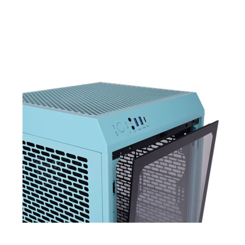 Компьютерный корпус, Thermaltake, The Tower 200, CA-1X9-00SBWN-00, Mini Tower, Mini-ITX, USB 3.0*2/Type C*1, HD-Audio+Mic, Кулер 2*140 мм, Высота процессорного кулера до 200 мм, Длина VGA до 380 мм, 2*3,5"/2*2,5", Сталь, 3мм Закаленное стекло*1, 280*300*5