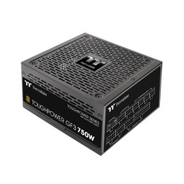 Блок питания, Thermaltake, Toughpower GF3 750W Gold, PS-TPD-0750FNFAGE-4, 750W, ATX 3.0, Gold, APFC, 20+4pin, 4+4pin, 8pin, 12*Sata, 4*Molex, 4*PCI-E 6+2pin, 1*12VHPWR, FDD, Modular, Вентилятор 13.5см, 150х86х160мм, Чёрный