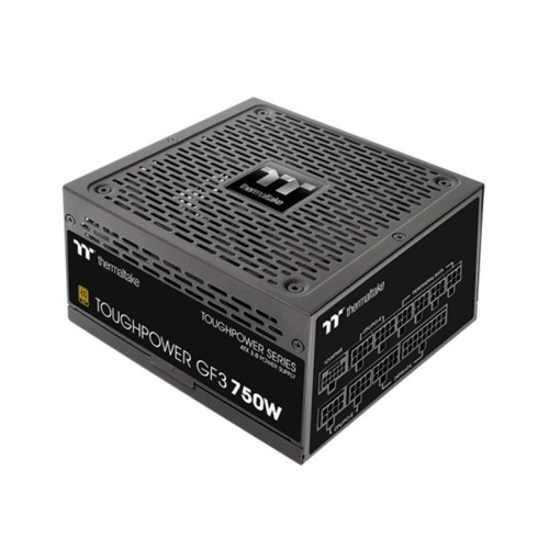Блок питания, Thermaltake, Toughpower GF3 750W Gold, PS-TPD-0750FNFAGE-4, 750W, ATX 3.0, Gold, APFC, 20+4pin, 4+4pin, 8pin, 12*Sata, 4*Molex, 4*PCI-E 6+2pin, 1*12VHPWR, FDD, Modular, Вентилятор 13.5см, 150х86х160мм, Чёрный
