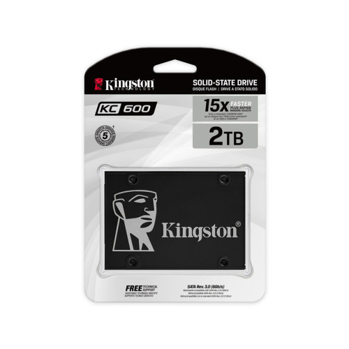 Твердотельный накопитель SSD, Kingston, SKC600/2048G, 2048 GB, SATA III 2.5", 550/520 Мб/с