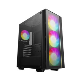 Компьютерный корпус, Deepcool, MATREXX 55 V4 R-MATREXX55-BKADA4-G-4, ATX/Micro ATX, USB 3.0*2, HD-Audio+Mic, Кулер 120мм/3*140мм ARGB, Высота процессорного кулера до 165мм, Длина VGA до 370мм, 2*3.5