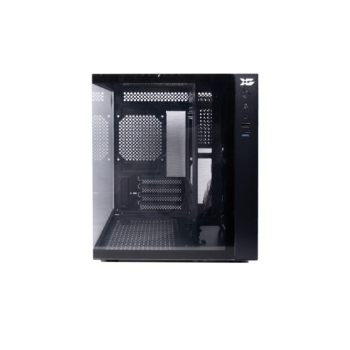 Компьютерный корпус, XG, Cube, Mini-ITX, Micro-ATX , USB 2.0x1, USB 3.0x1, Высота процессорного кулера 157мм, Длина VGA до 320мм, 2*3.5"/2*2.5", Толщина 0.4мм, Без Б/П, Стекло,Черный