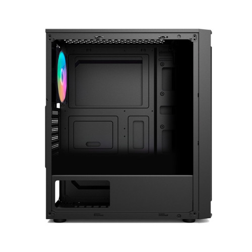 Компьютерный корпус, 1STPLAYER, RB-4-BK-1F5M, Mid-Tower, ATX/M-ATX/M-ITX, USB3.0*1, USB2.0*2, HD AUDIO/Mic, 1*120мм F5 вентилятор, Высота процессорного кулера до 150мм, Длина VGA до 300мм, 2*3,5/2*2,5, Сталь/Закаленное стекло, 365x200x428мм, Без Б/П, Черн