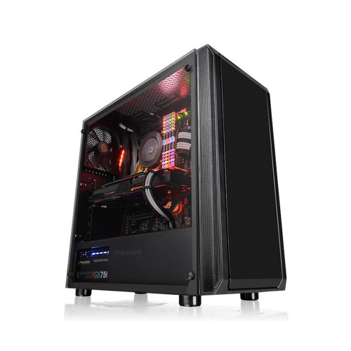 Компьютерный корпус, Thermaltake, Versa J23 TG, CA-1L6-00M1WN-00, Mid-Tower, ATX/M-ATX/Mini-ITX, USB 3.0*2/2.0*2, HD-Audio+Mic, 1*120 мм, Высота процессорного куллера до 160 мм, Длина VGA до 310 мм, 2*3.5"/4*2.5", Сталь, 4мм Закаленное стекло*1, 447*205*4