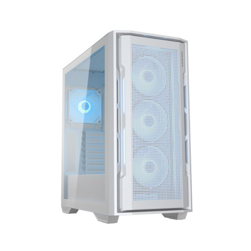 Компьютерный корпус, Cougar, Uniface RGB (White) CGR-5C78W-RGB, E-ATX/CEB/ATX/Micro ATX/Mini ITX, USB 1*Type C/2*3.0, 4 Pole Headset Audio, Кулер 4*12см ARGB, Высота процессорного кулера до 180 мм, Длина VGA до 400мм, 2*3.5"/2+1*2.5", Толщина 0,6мм, 493x2