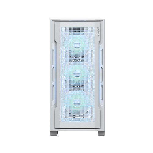 Компьютерный корпус, Cougar, Uniface RGB (White) CGR-5C78W-RGB, E-ATX/CEB/ATX/Micro ATX/Mini ITX, USB 1*Type C/2*3.0, 4 Pole Headset Audio, Кулер 4*12см ARGB, Высота процессорного кулера до 180 мм, Длина VGA до 400мм, 2*3.5"/2+1*2.5", Толщина 0,6мм, 493x2