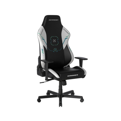 Игровое компьютерное кресло, DX Racer, GC/LHE23LTA/SITBETTERGAMELONGER, Hammer series, Рекомендуемый рост: до 190 см, Рекомендуемый вес: до 115 кг, Эко-кожа, Угол наклона до 135°, 3D подлокотники, Нейлоновая основа кресла, Механизм качания: топ-ган, Черно